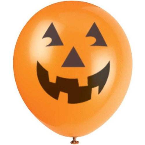 12"/ 30cm PUMPKIN 6 PACK LATEX BALLOONS