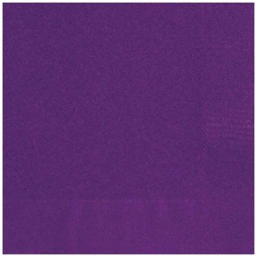 DEEP PURPLE LUNCHEON NAPKINS (17cm - 50 PACK)