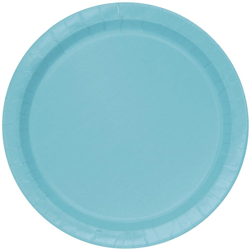 TERRIFIC TEAL ROUND PAPER PLATES (23cm - 8 PACK)