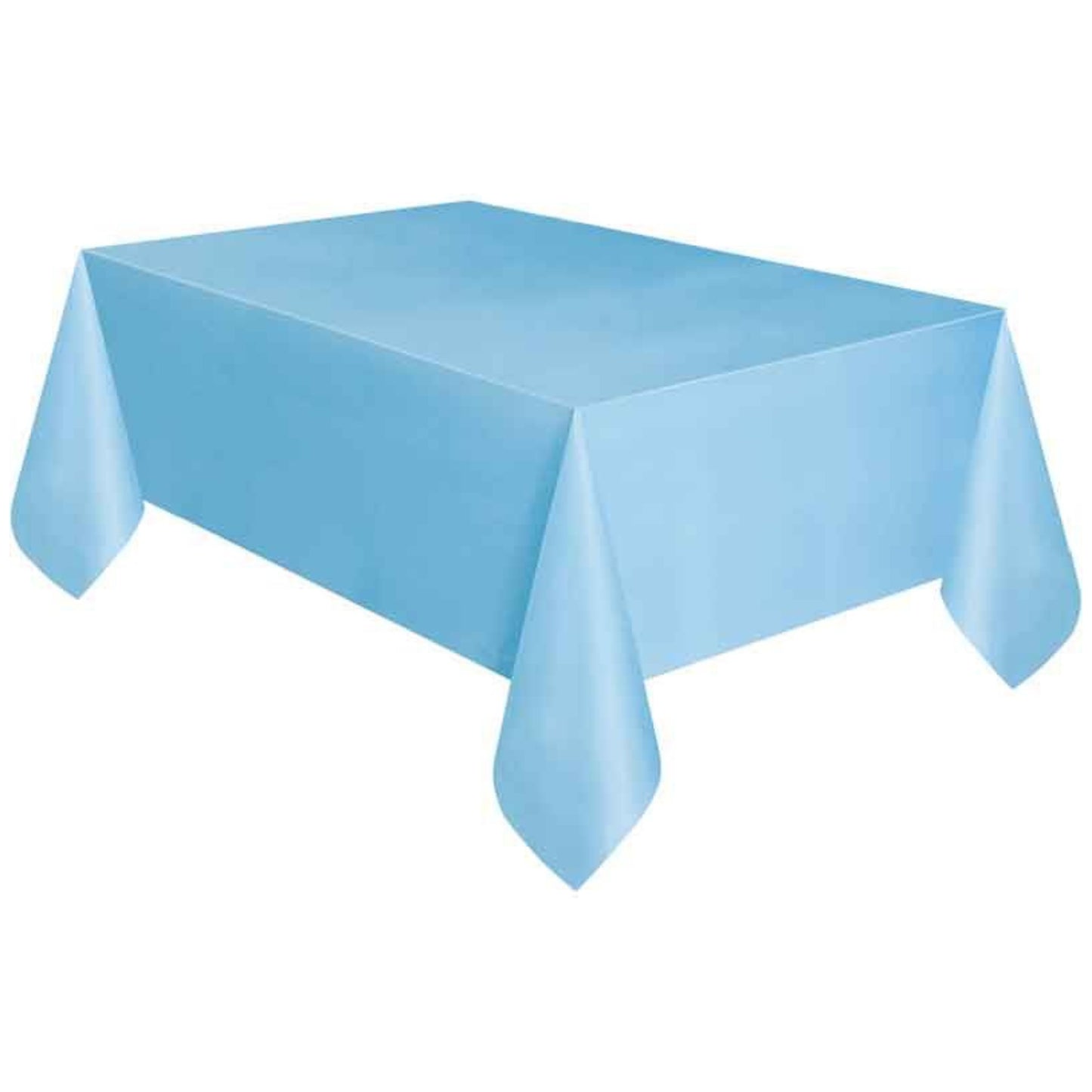 PALE POWDER BLUE PLASTIC TABLE COVER (1.37m x 2.74m)