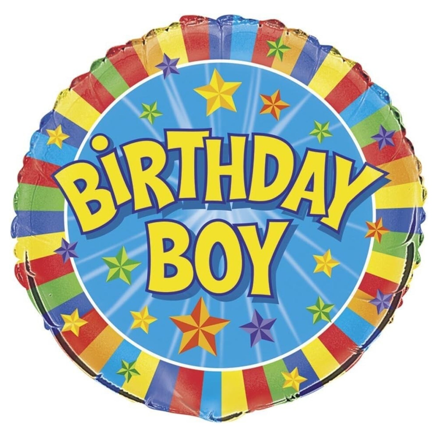 18"/ 46cm BIRTHDAY BOY ROUND FOIL BALLOON