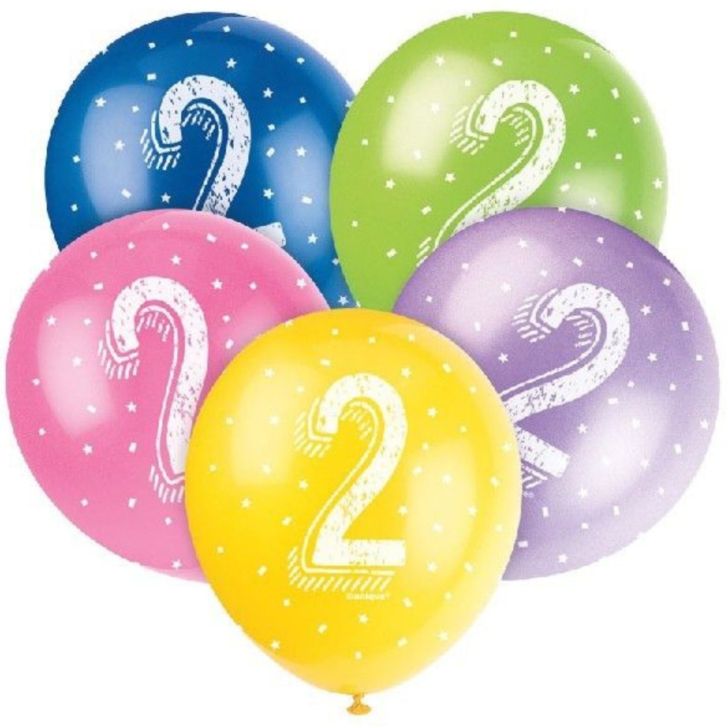 12"/ 30cm NUMBER '2' LATEX BALLOONS (5 PACK)