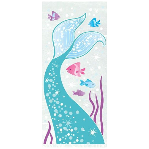 MERMAID CELLOPHANE PARTY BAGS (5" x 11" - 20 PACK)