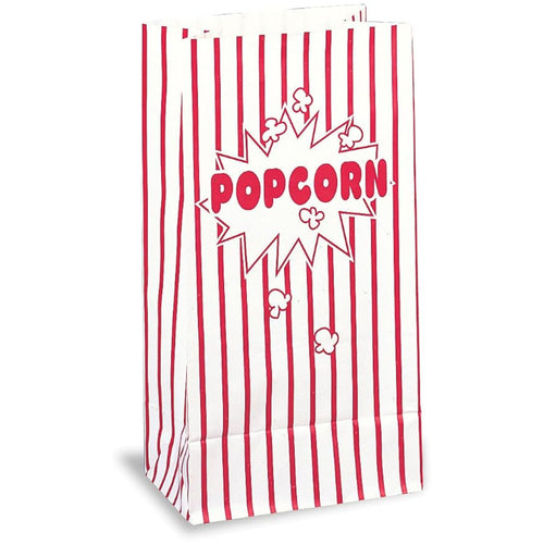 PAPER POPCORN BAGS (25cm - 10 PACK)