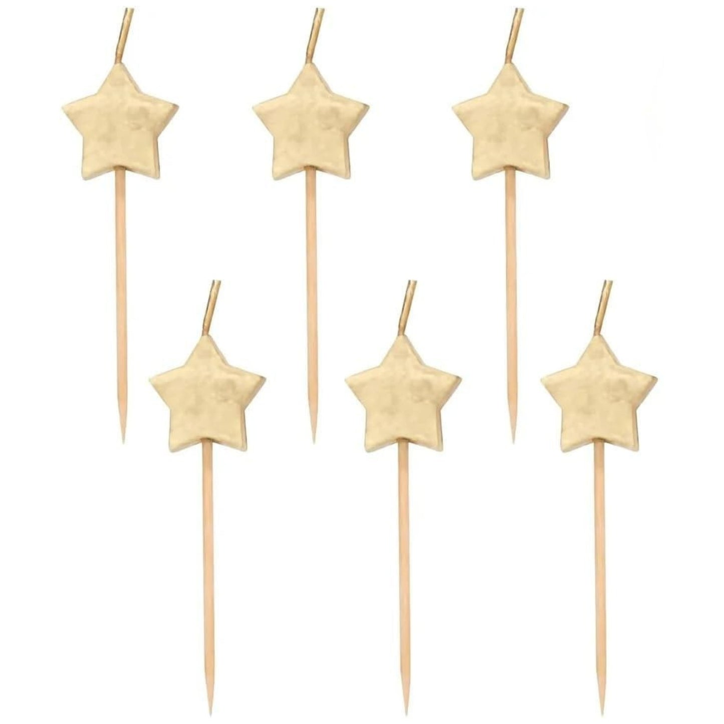 GOLD STAR PICK CANDLES (6 PACK)