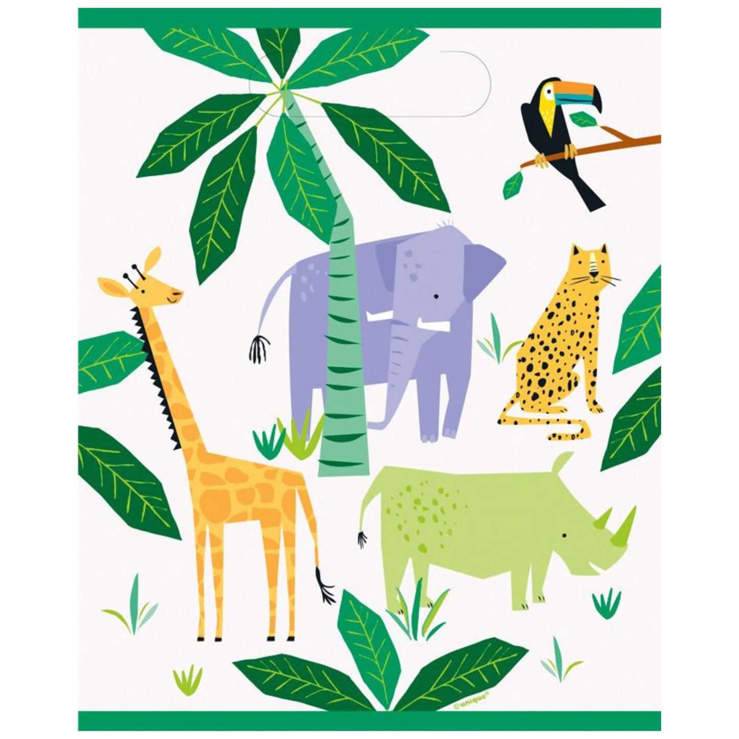 ANIMAL SAFARI PLASTIC PARTY BAGS (8 PACK)