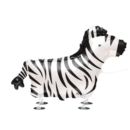 30"/ 76cm PET ZEBRA WALKING SUPERSHAPE FOIL BALLOON
