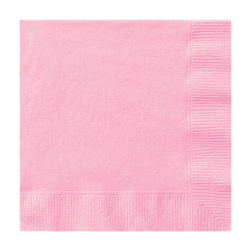 LOVELY LIGHT PINK BEVERAGE NAPKINS (13cm - 20 PACK)