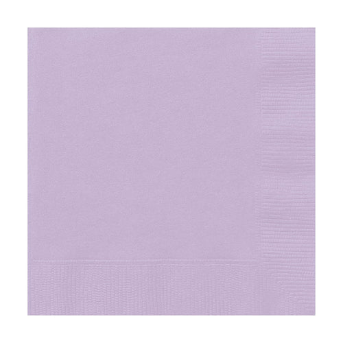LUSH LAVENDER BEVERAGE NAPKINS (13cm - 20 PACK)