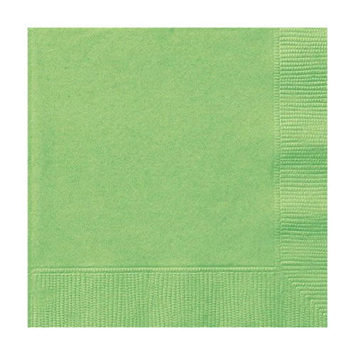 IME GREEN BEVERAGE NAPKINS (13cm - 20 PACK)