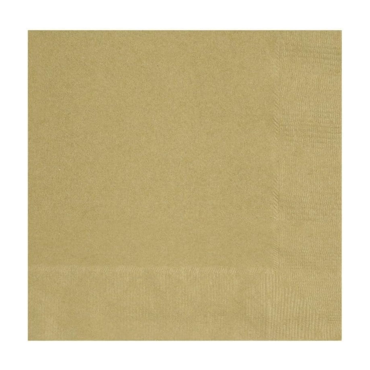 GLEAMING GOLD BEVERAGE NAPKINS (13cm - 20 PACK)