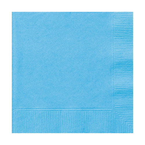 PALE POWDER BLUE BEVERAGE NAPKINS (13cm - 20 PACK)