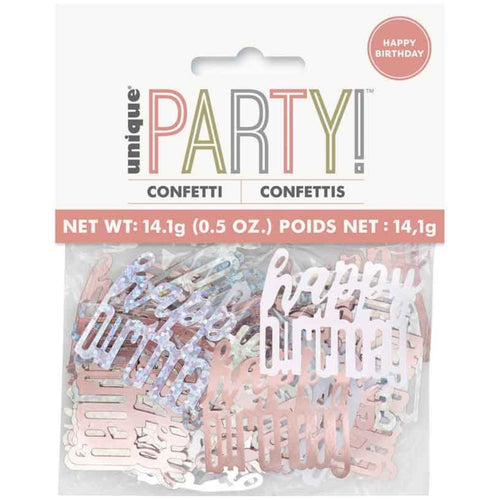 GLITZ ROSE GOLD HAPPY BIRTHDAY CONFETTI (14g)