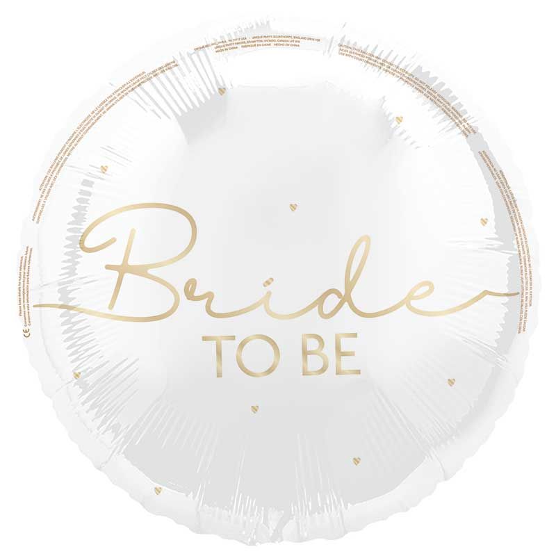 18"/ 46cm BRIDE TO BE FOIL ROUND FOIL BALLOON