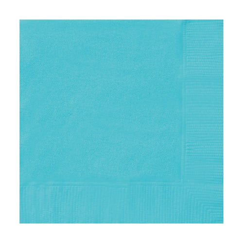 TERRIFIC TEAL BEVERAGE NAPKINS (13cm - 20 PACK)