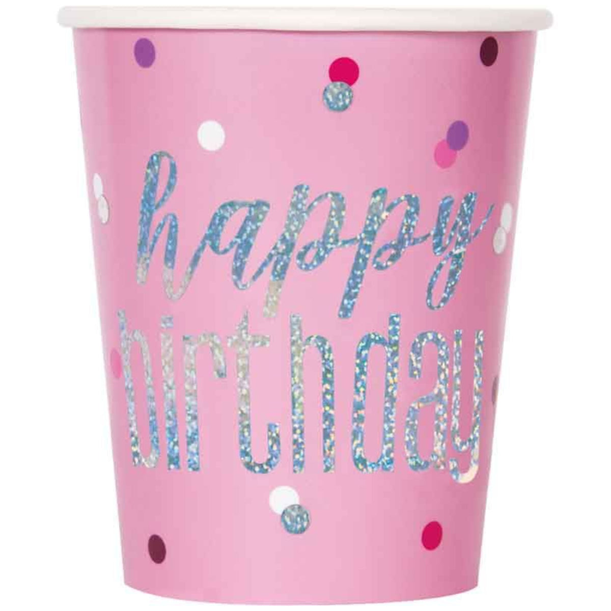 GLITZ PINK CUPS (266ml - 8 PACK)