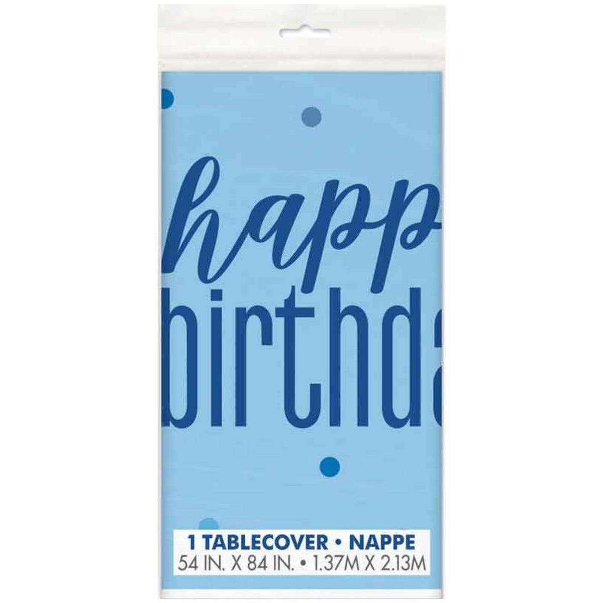 GLITZ BLUE TABLE COVER (1.37m x 2.13m)