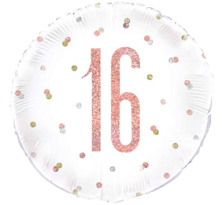 18"/ 46cm GLITZ ROSE GOLD "16" ROUND FOIL BALLOON