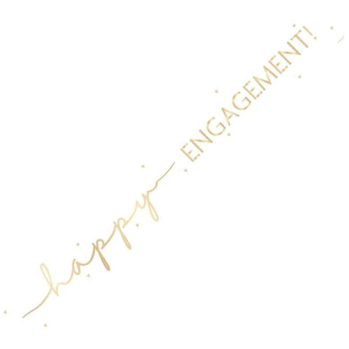 9ft / 2.7m HAPPY ENGAGEMENT FOIL BANNER