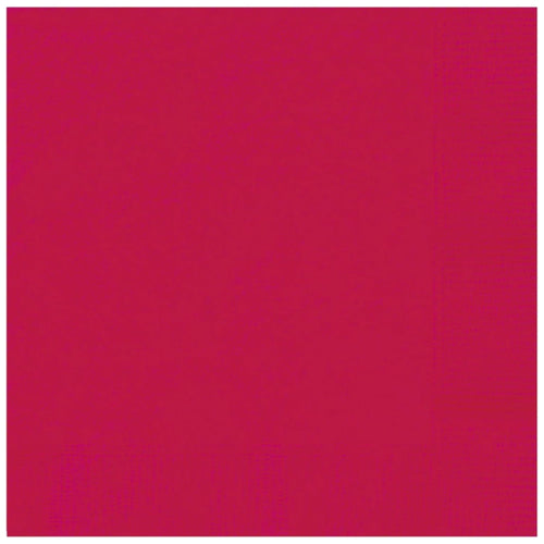 RUBY RED LUNCHEON NAPKINS (17cm - 20 PACK)