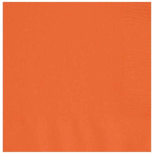 PUMPKIN ORANGE LUNCHEON NAPKINS (17cm - 20 PACK)