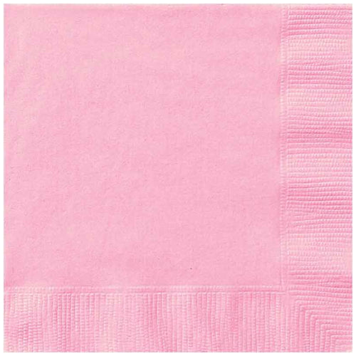 LOVELY LIGHT PINK LUNCHEON NAPKINS (17cm - 20 PACK)