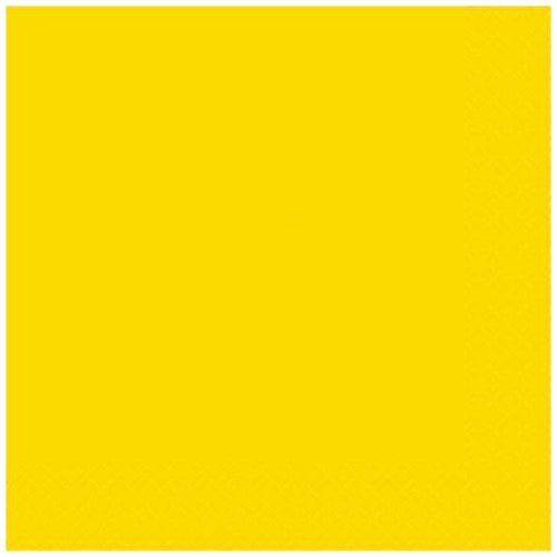 NEON YELLOW LUNCHEON NAPKINS (17cm - 20 PACK)