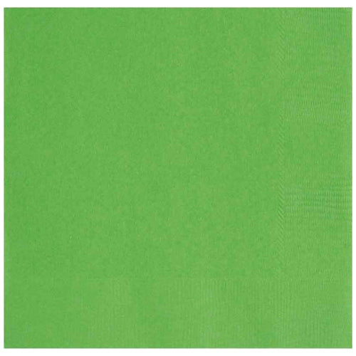 LIME GREEN LUNCHEON NAPKINS (17cm - 20 PACK)