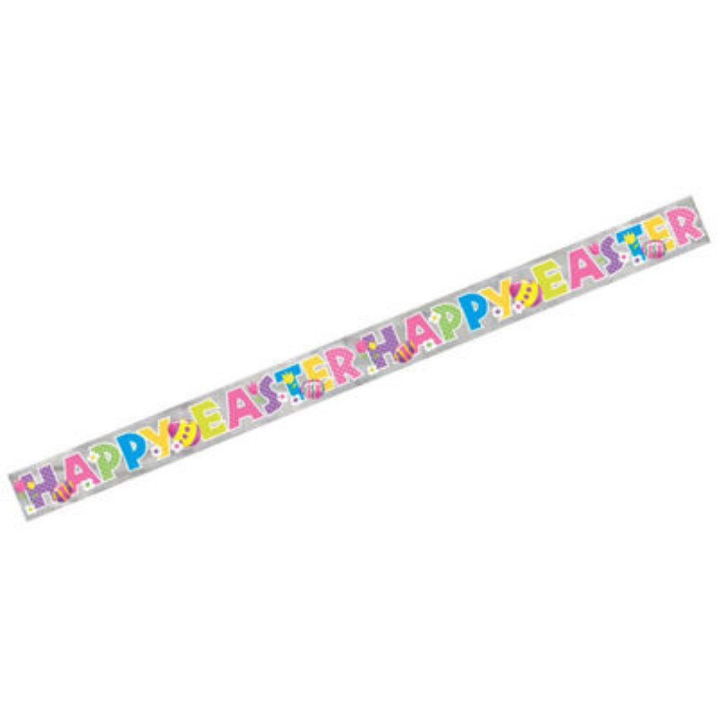 9ft / 2.7m HAPPY EASTER FOIL BANNER