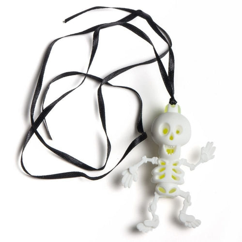 GLOW IN THE DARK HALLOWEEN SKELETON NECKLACE