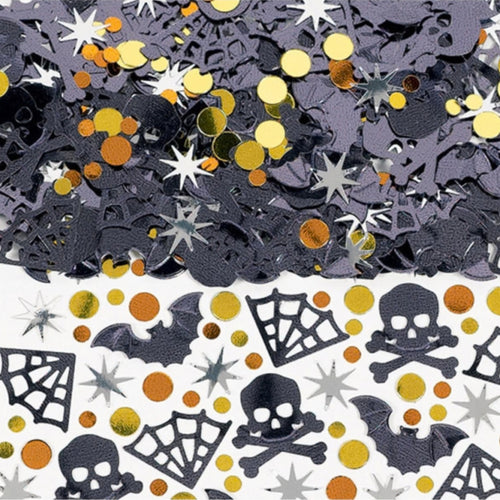 BAT, SKULL & SPIDER'S WEB HALLOWEEN CONFETTI (14g)