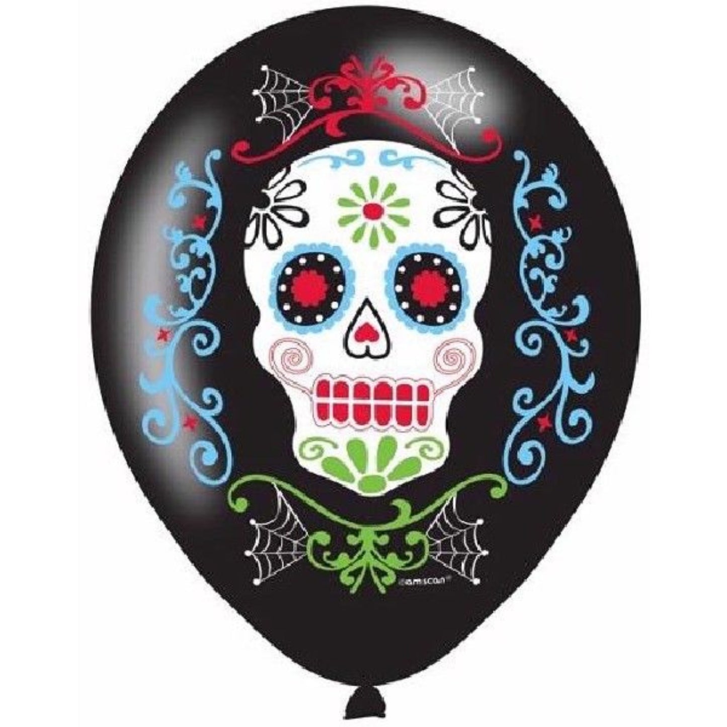 11"/ 27cm DAY OF THE DEAD 6 PACK LATEX BALLOONS