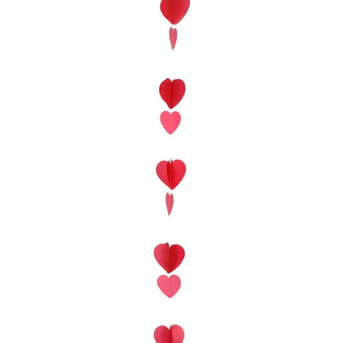 1.2m RED HEARTS HANGING DECORATION