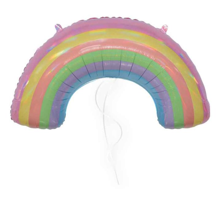 33"/ 84cm IRIDESCENT PASTEL RAINBOW SUPERSHAPE FOIL BALLOON