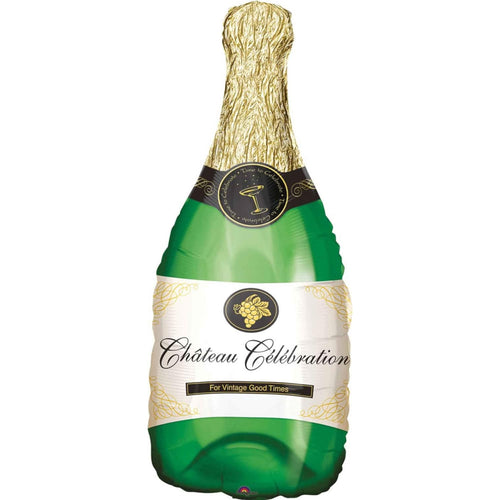 36"/ 91cm CHAMPAGNE CELEBRATION BOTTLE SUPERSHAPE FOIL BALLOON