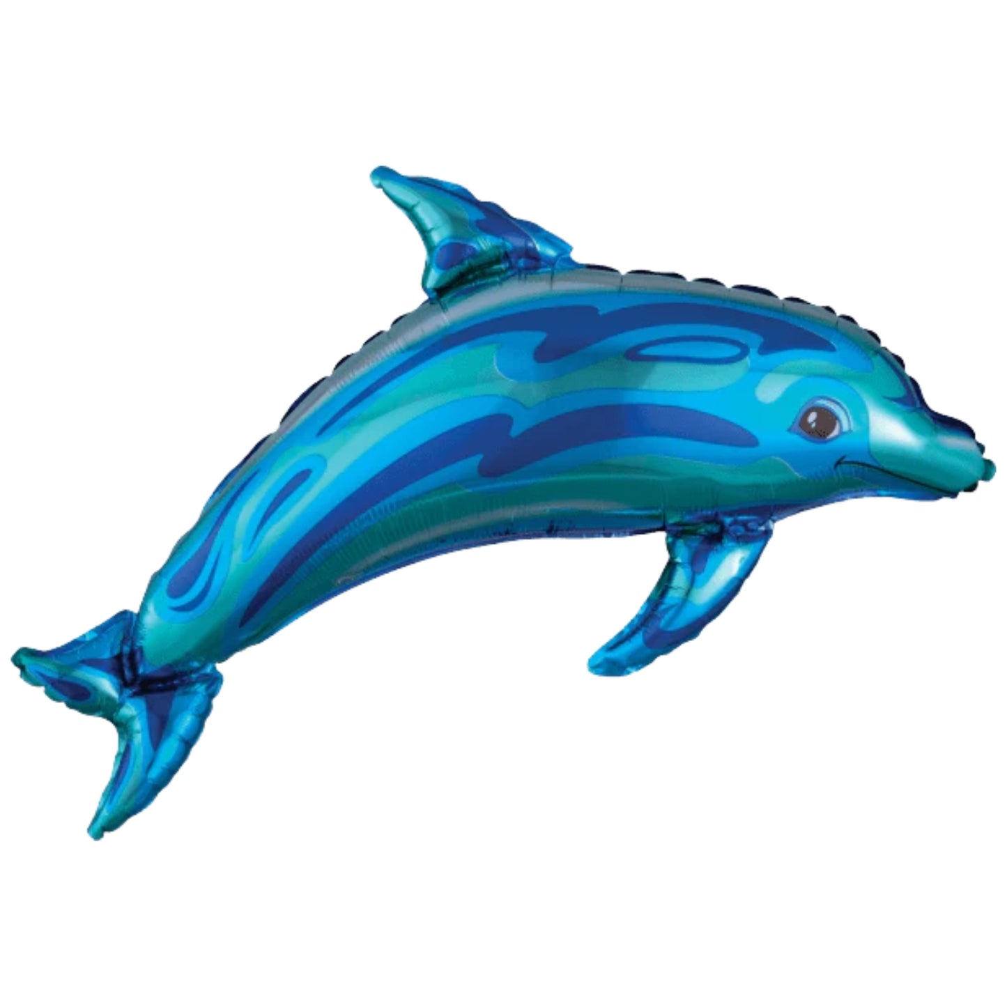 37"/ 94cm OCEAN BLUE DOLPHIN SUPERSHAPE FOIL BALLOON