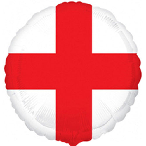 18"/ 46cm ROUND ENGLAND FLAG FOIL BALLOON