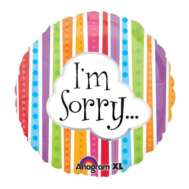 18"/ 46cm I'M SORRY ROUND FOIL BALLOON