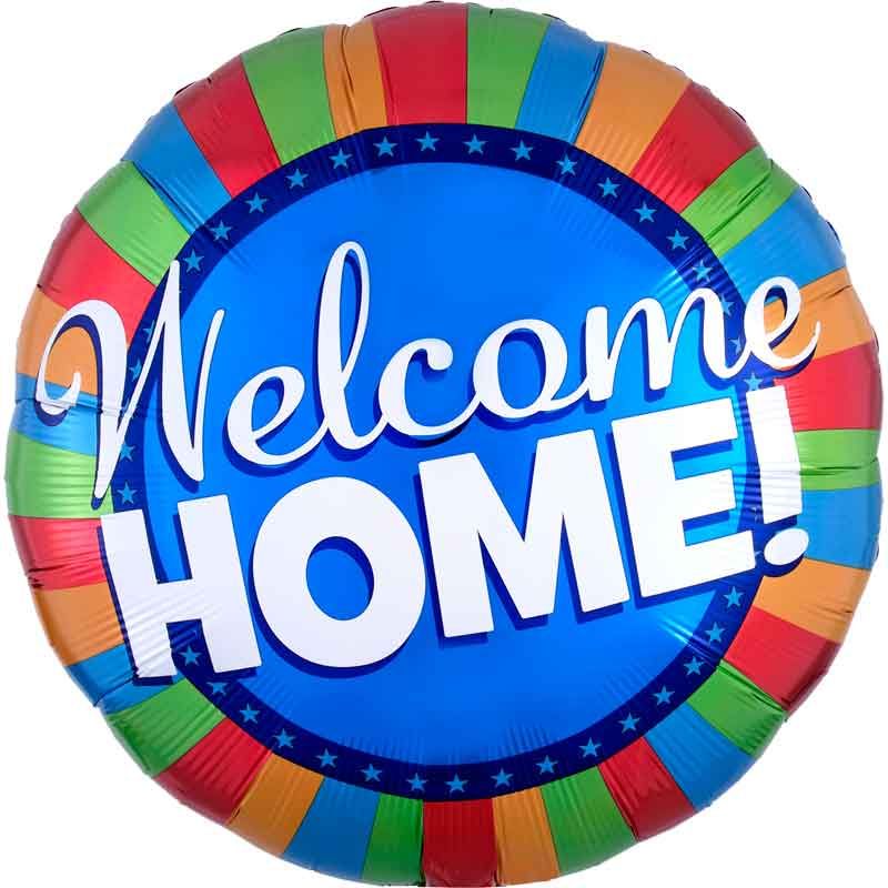 32"/ 81cm WELCOME HOME BLITZ ROUND FOIL BALLOON
