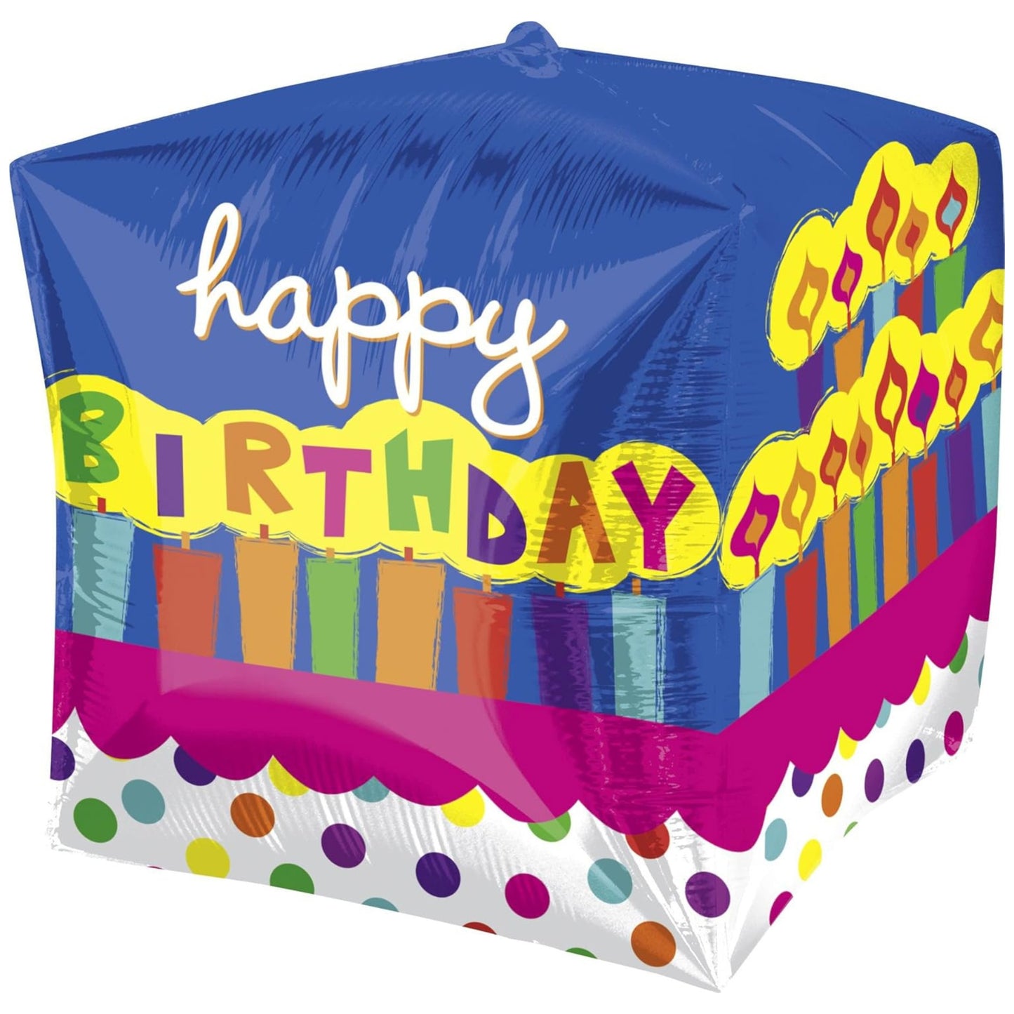 15"/ 38cm BIRTHDAY CAKE WITH CANDIES CUBEZ FOIL BALLOON