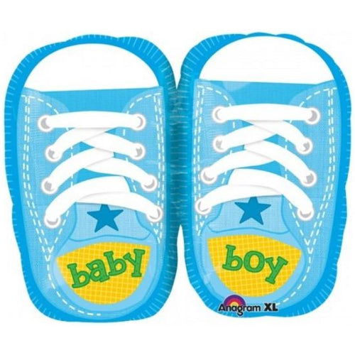 18"/ 46cm BABY BOY SPORTY SHOES SUPERSHAPE FOIL BALLOON