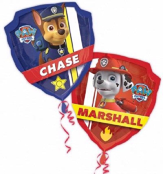 25"/ 64cm PAW PATROL DOUBLE-SIDED SUPERSHAPE FOIL BALLOON