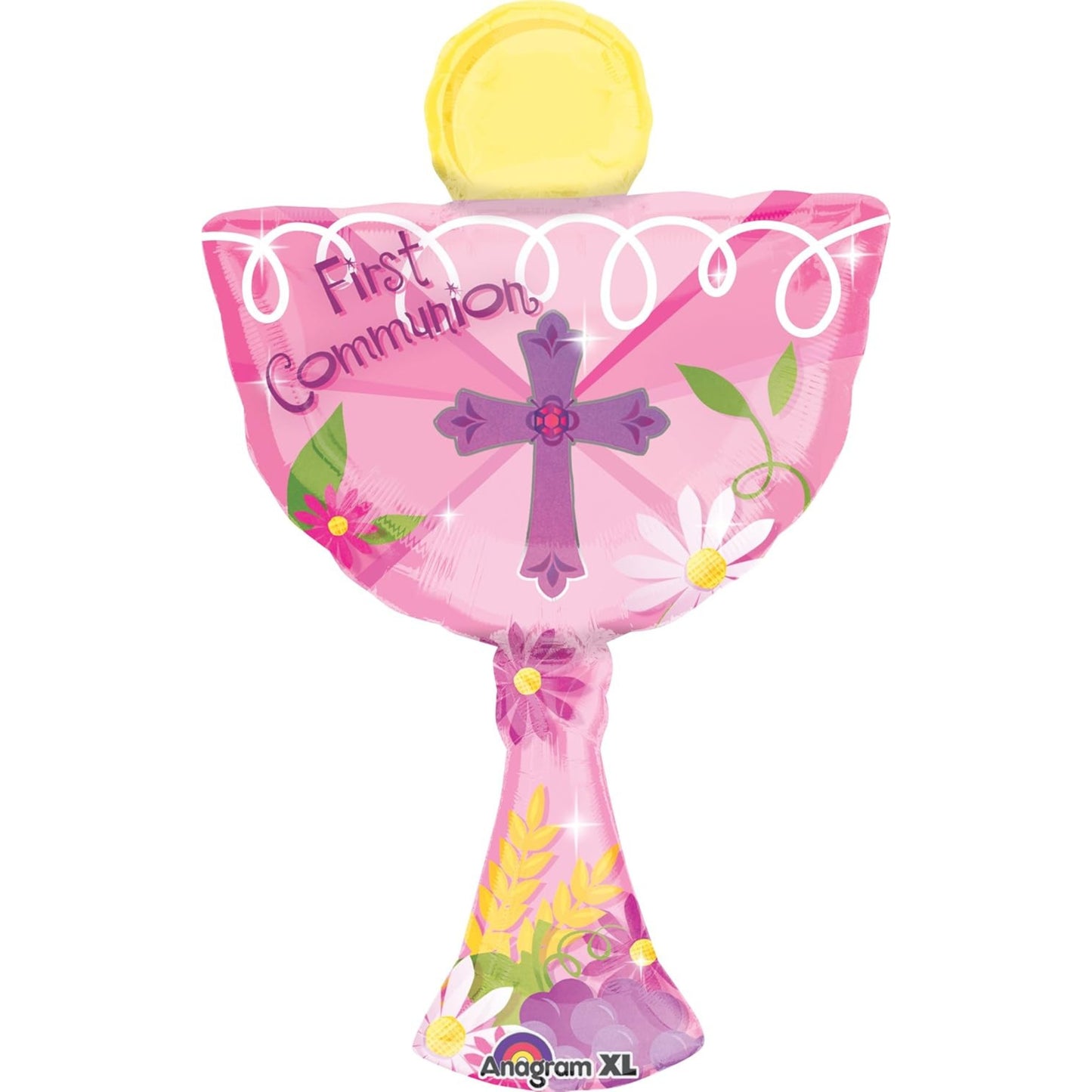 31"/ 79cm PINK FIRST COMMUNION SUPERSHAPE FOIL BALLOON