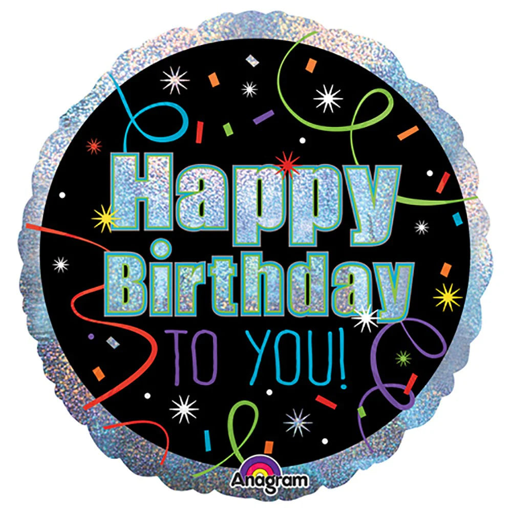 18"/ 46cm HAPPY BIRTHDAY TO YOU! ROUND FOIL BALLOON