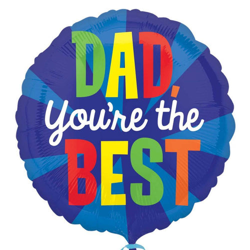 18"/ 46cm DAD YOU'RE THE BEST ROUND FOIL BALLOON