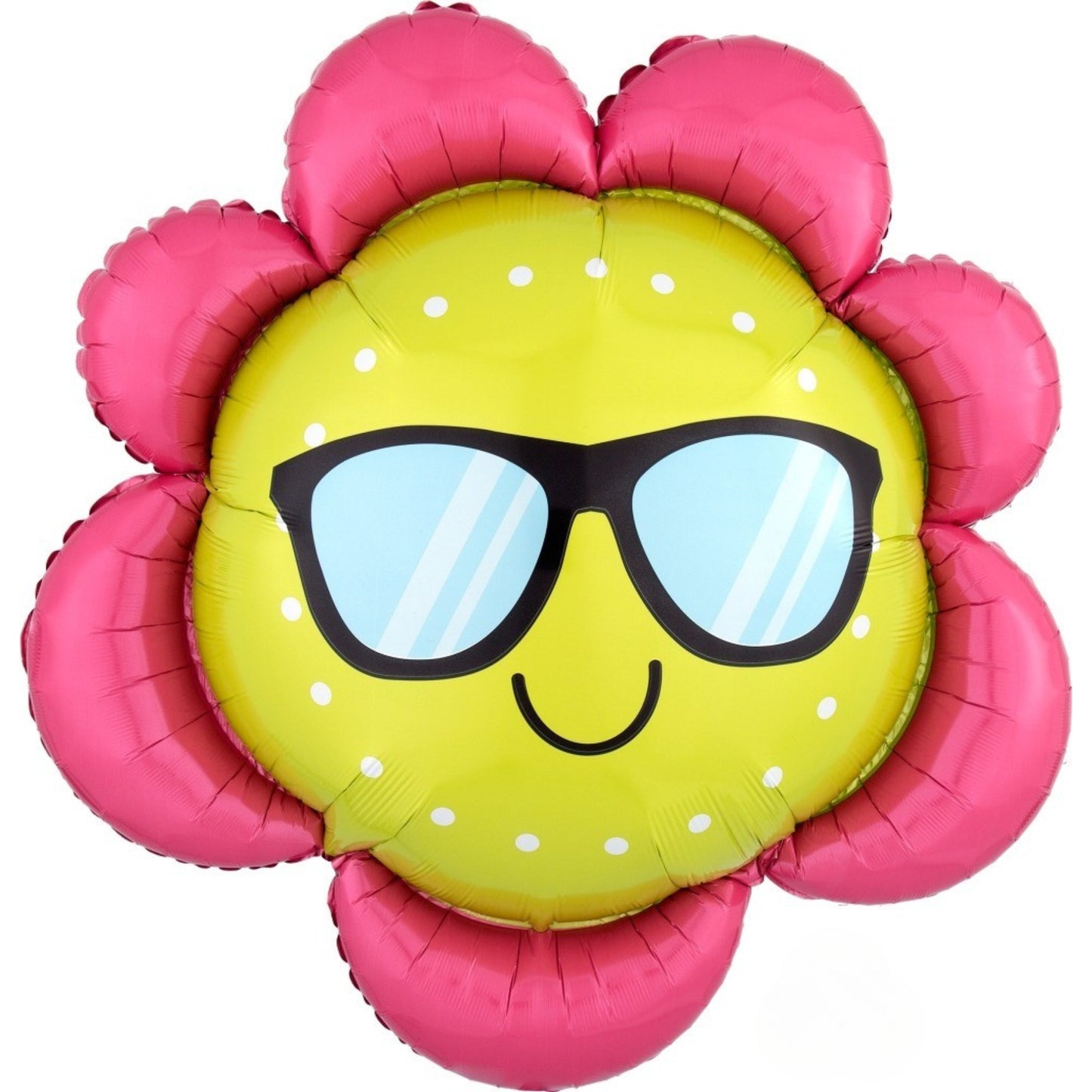 27"/ 69cm SUNGLASSES FLOWER FACE SUPERSHAPE FOIL BALLOON