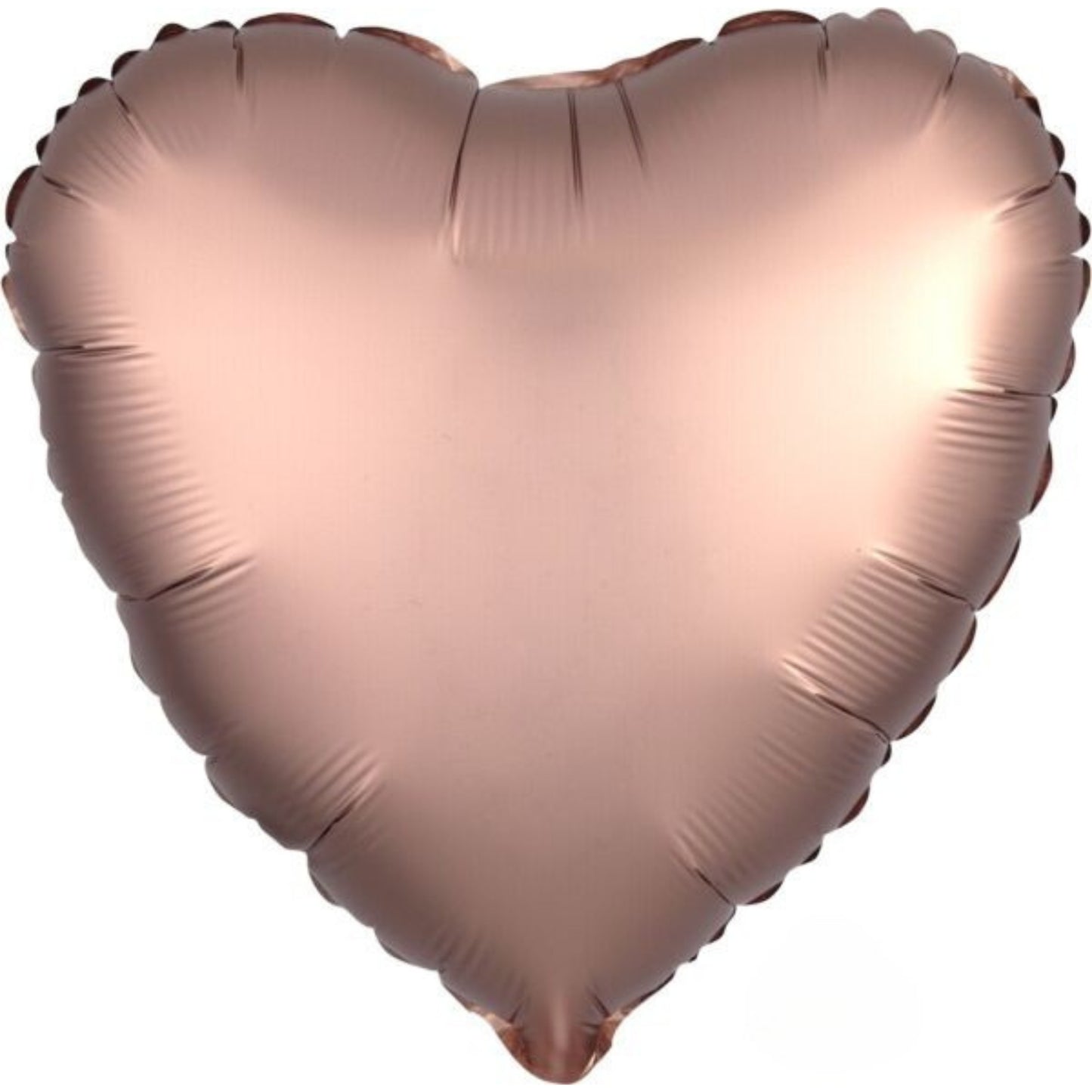 18"/ 46cm ROSE COPPER (SATIN LUXE) HEART SHAPED PLAIN FOIL BALLOON