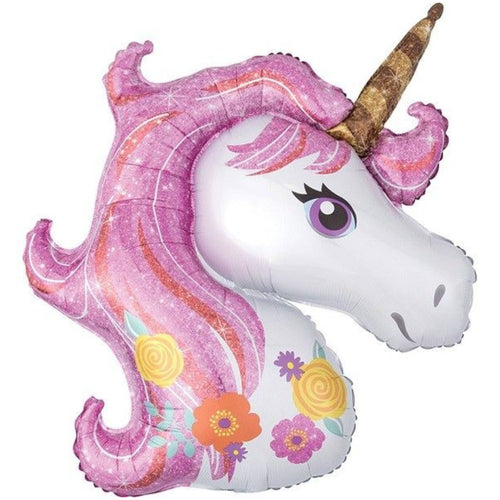 33"/ 83cm MAGICAL UNICORN SUPERSHAPE FOIL BALLOON