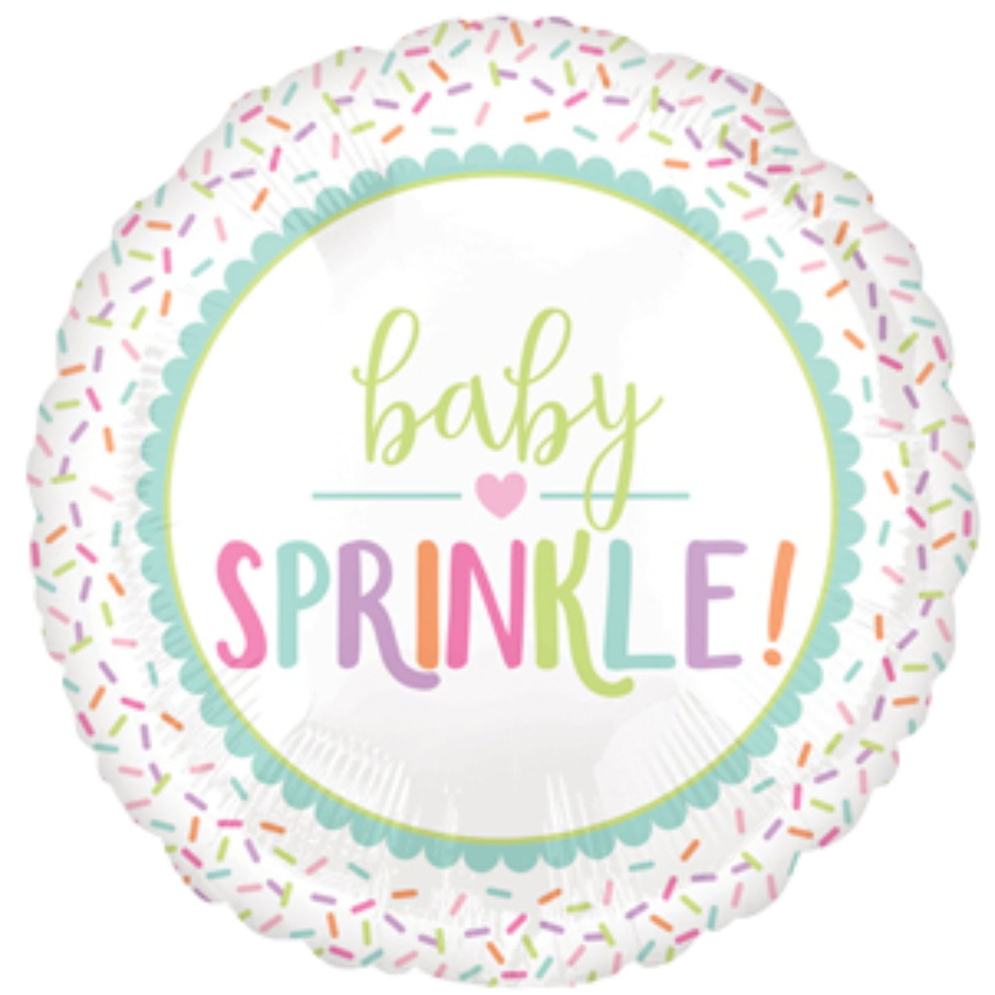 18"/ 46cm BABY SPRINKLE ROUND ROUND FOIL BALLOON