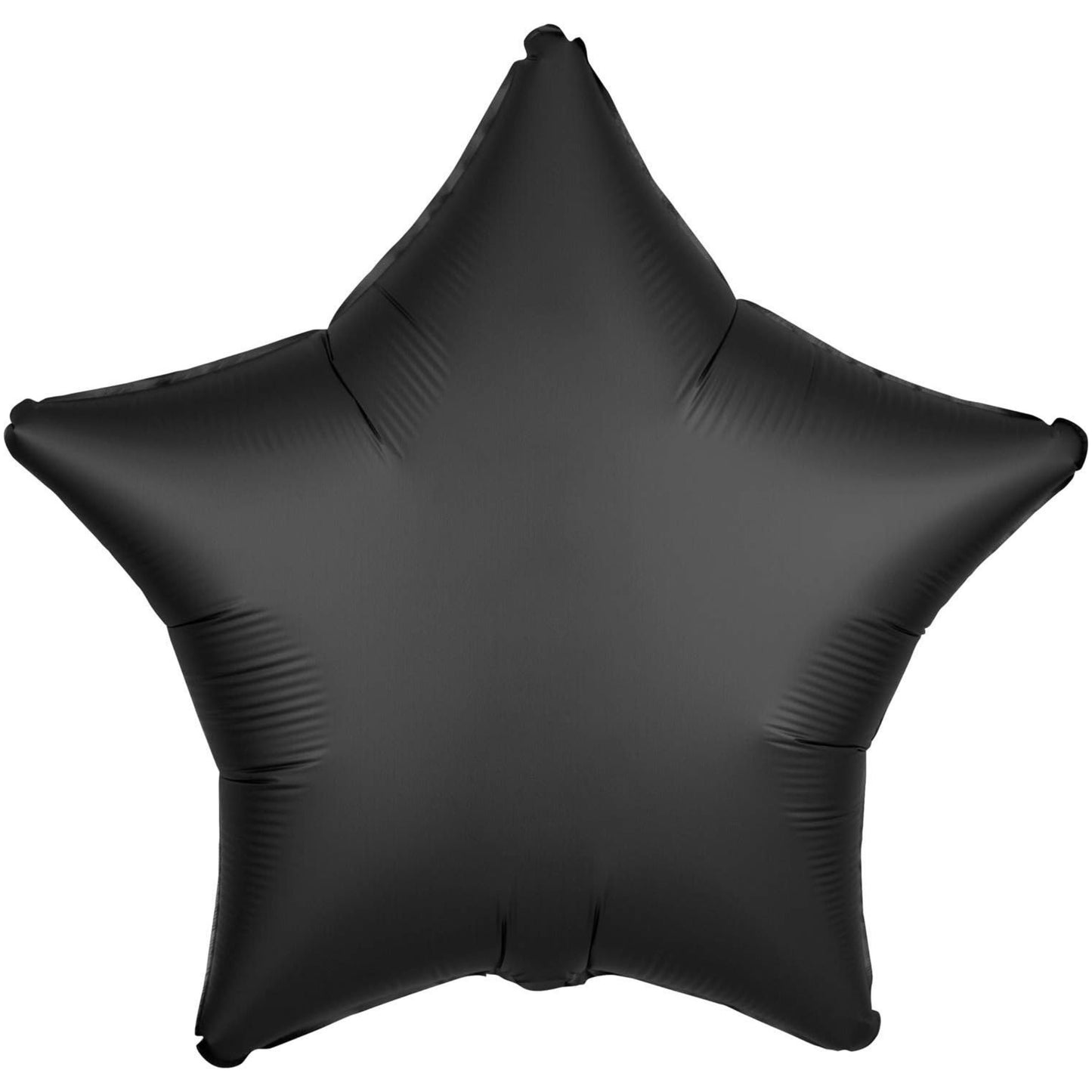 19"/ 48cm BLACK ONYX (SATIN LUXE) STAR SHAPED PLAIN FOIL BALLOON